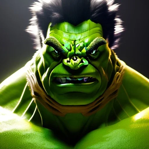 Hulk pokemon,Ambiance dramatique, hyperrealism, 8k, high quality, lot of details, fit within portrait, volumetric lighting, intricate, trending on artstation, octane render, hq