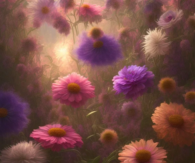 3d render of iridescent wildflowers, sunlight study, by rachel ruysch and jan davidsz de heem and (((((lisa frank))))), art nouveau, 8k, extreme detail, sharp focus, octane render