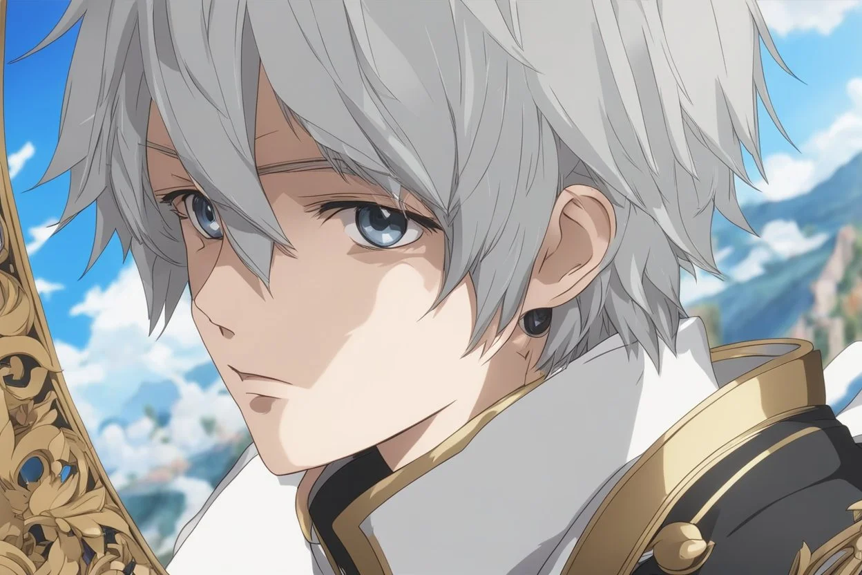 Gojo satoru in 8k dinamk anime drawing style, non-eyes, close picture, fantasy world, intricate details, highly detailed, high details, detailed portrait, masterpiece,ultra detailed, ultra quality