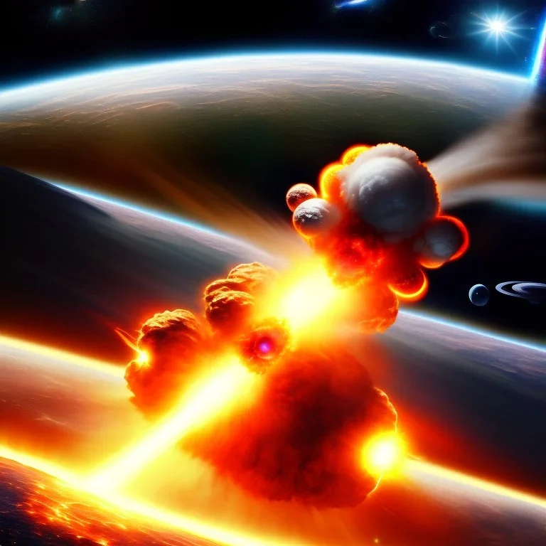 8k resolution nuclear explosion, space ship desktop wallpaper