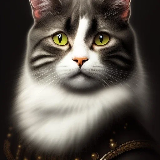 Portrait of a cat Rembrandt style