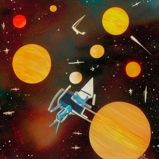 starships in space by miro