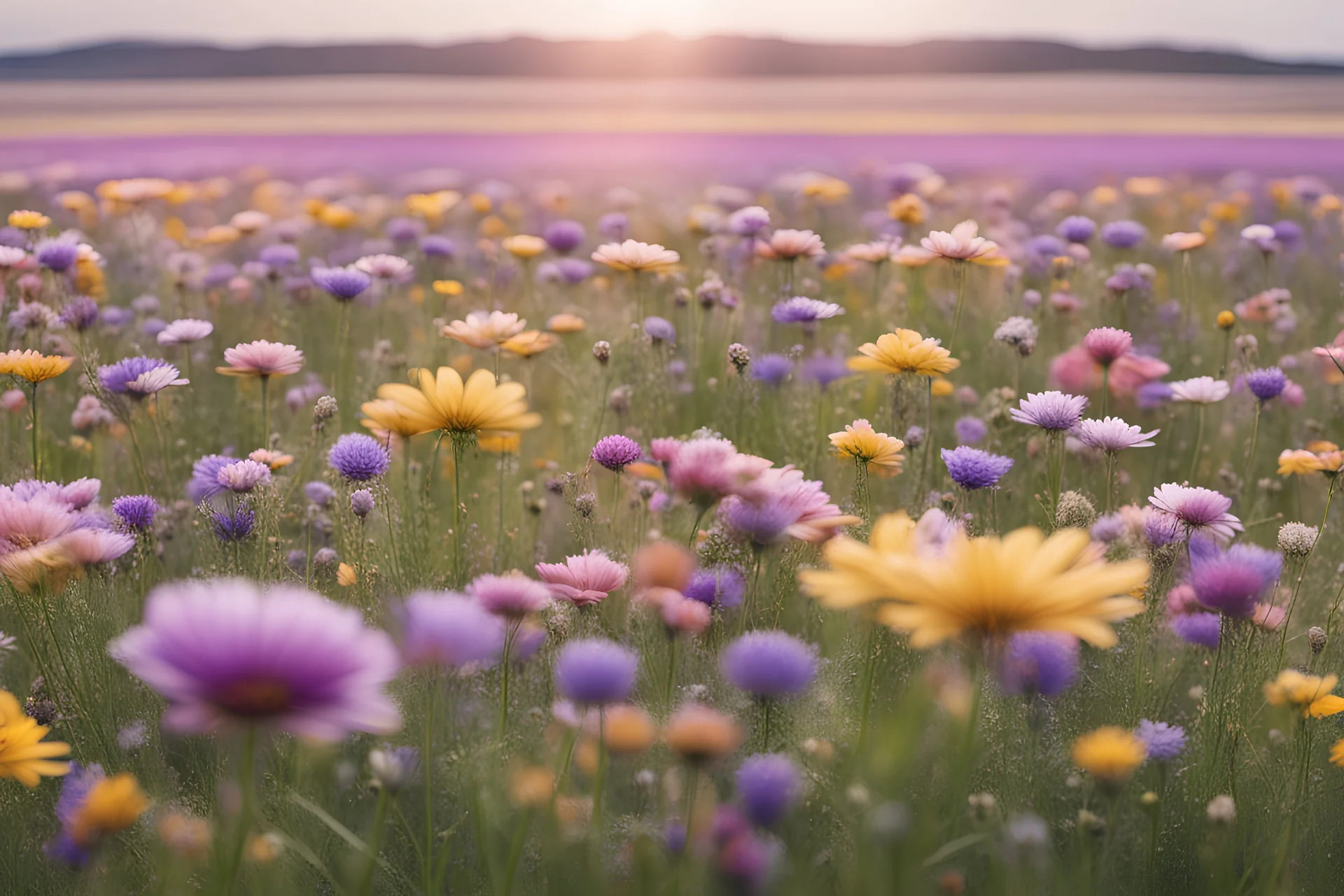 picture of aromatherapy flowers in an open field