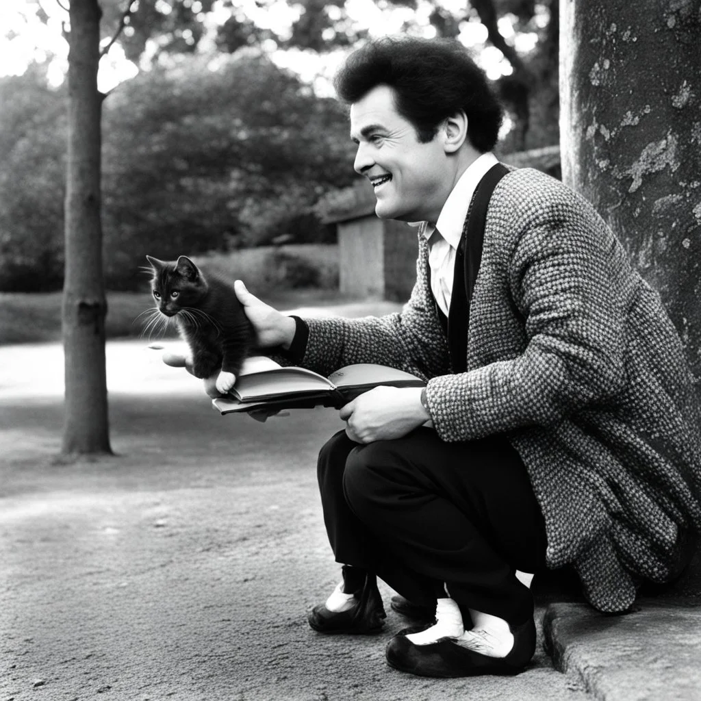 If you want to know about love, you can ask the wee geezer He can teach you telepathy, he can read your mind backwards If you try to do the cat in, you can only be a loser Paranoia never touch him, he's got ways of laughter Baby don't you bring yourself down, got to catch you up later