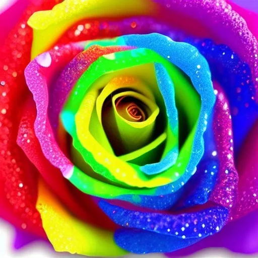 transparent multicolor crystal rose