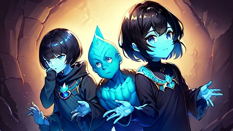 Vajra was diminutive, with olive skin, short black hair, and indigo blue eyes. She was quite young