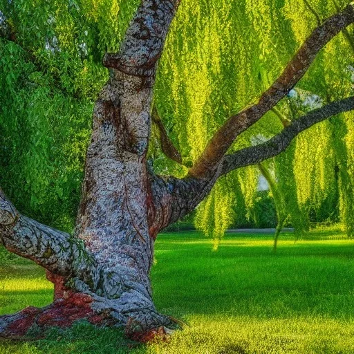 Fabric loosely wrapped around tree