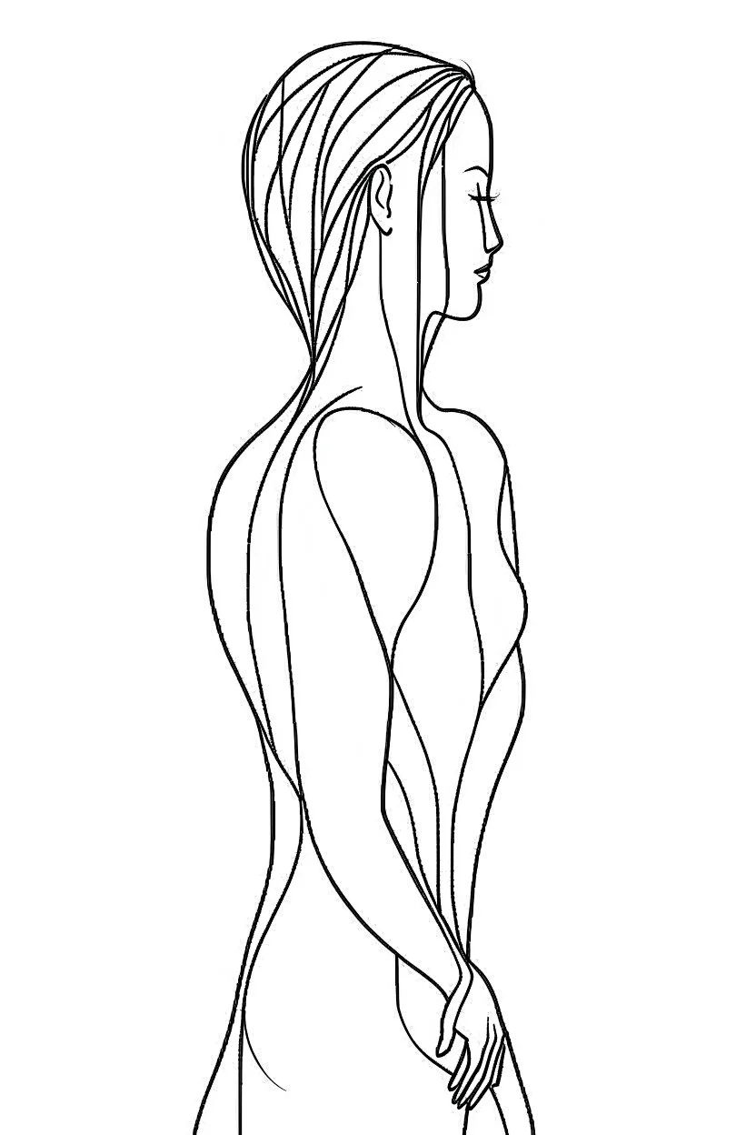 Outline of female body