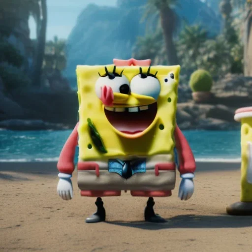 spongebob chad, realistic, 8k,