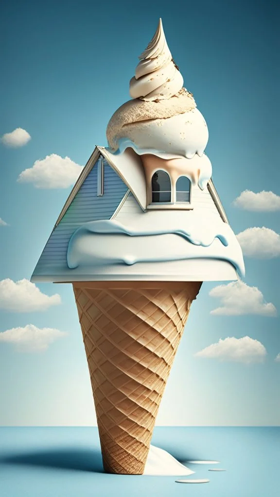 House on Ice cream cone