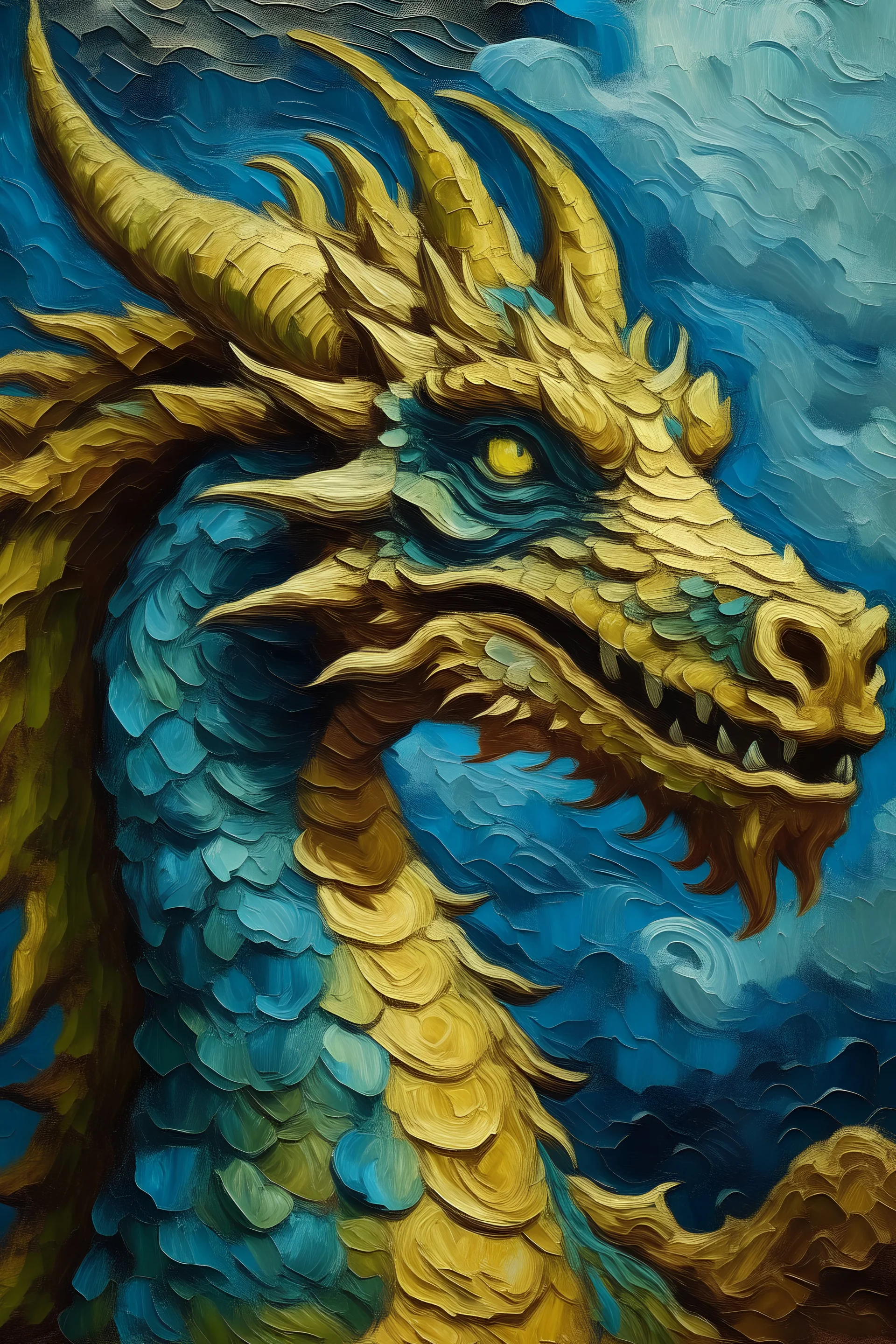 van gogh portrait of a dragon