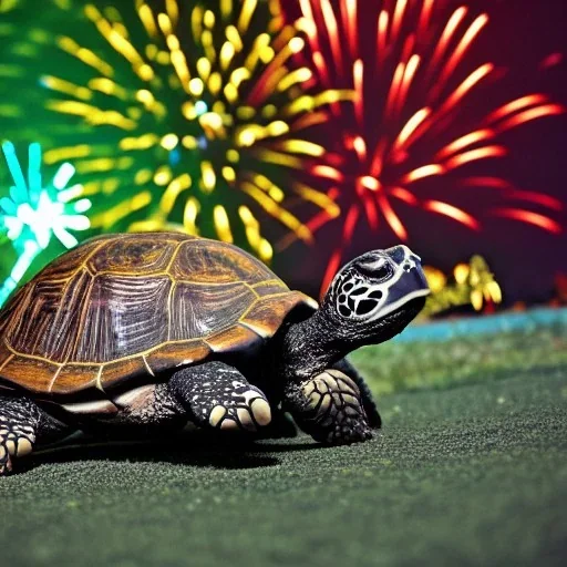 Turtle and Fireworks