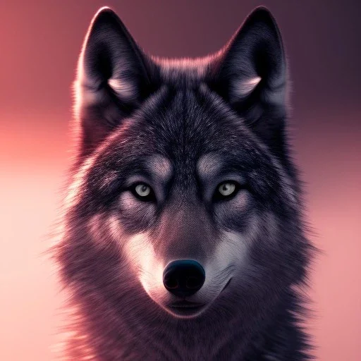 Black Wolf, pink eyes, 8K, cinematic lighting, sharp focus, masterpiece, expert