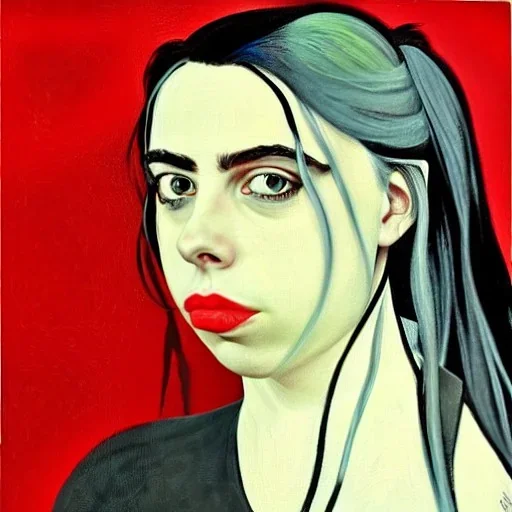 Billie Eilish portrait by picasso