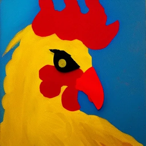 retrato de un gallo con estilo de Vincent van Gogh