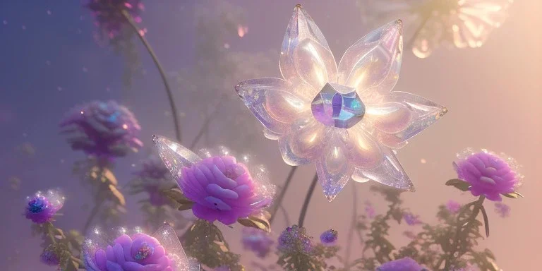 crystal subtle flower in a galactic ambiance beautiful fairy, transparent, delicate colors, in the foreground, full of details, smooth，soft light atmosphere, light effect，vaporwave colorful, concept art, smooth, extremely sharp detail, finely tuned detail, ultra high definition, 8 k, unreal engine 5, ultra sharp focus