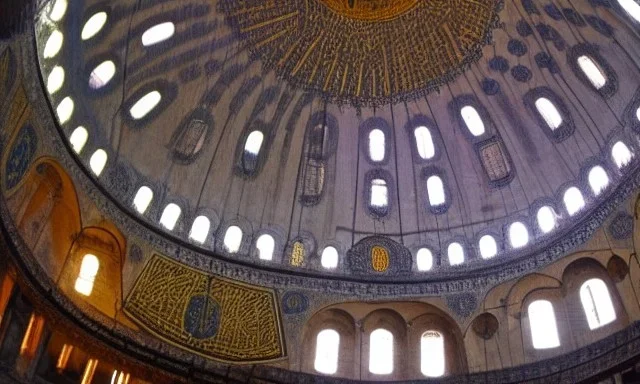 hagia sophia mosque dramatic off center