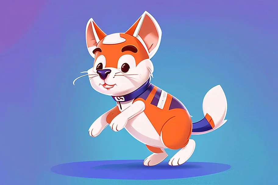 cute cartoon animal character with racing clothes and helmet