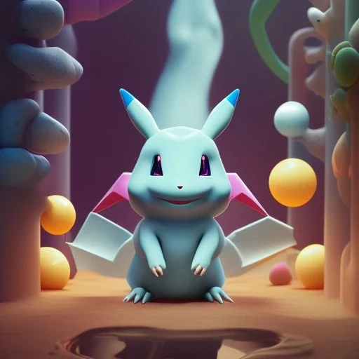 Playdoh style, Mystery pokemon,Ambiance dramatique, hyperrealisme, 8k, high quality, lot of details, fit within portrait