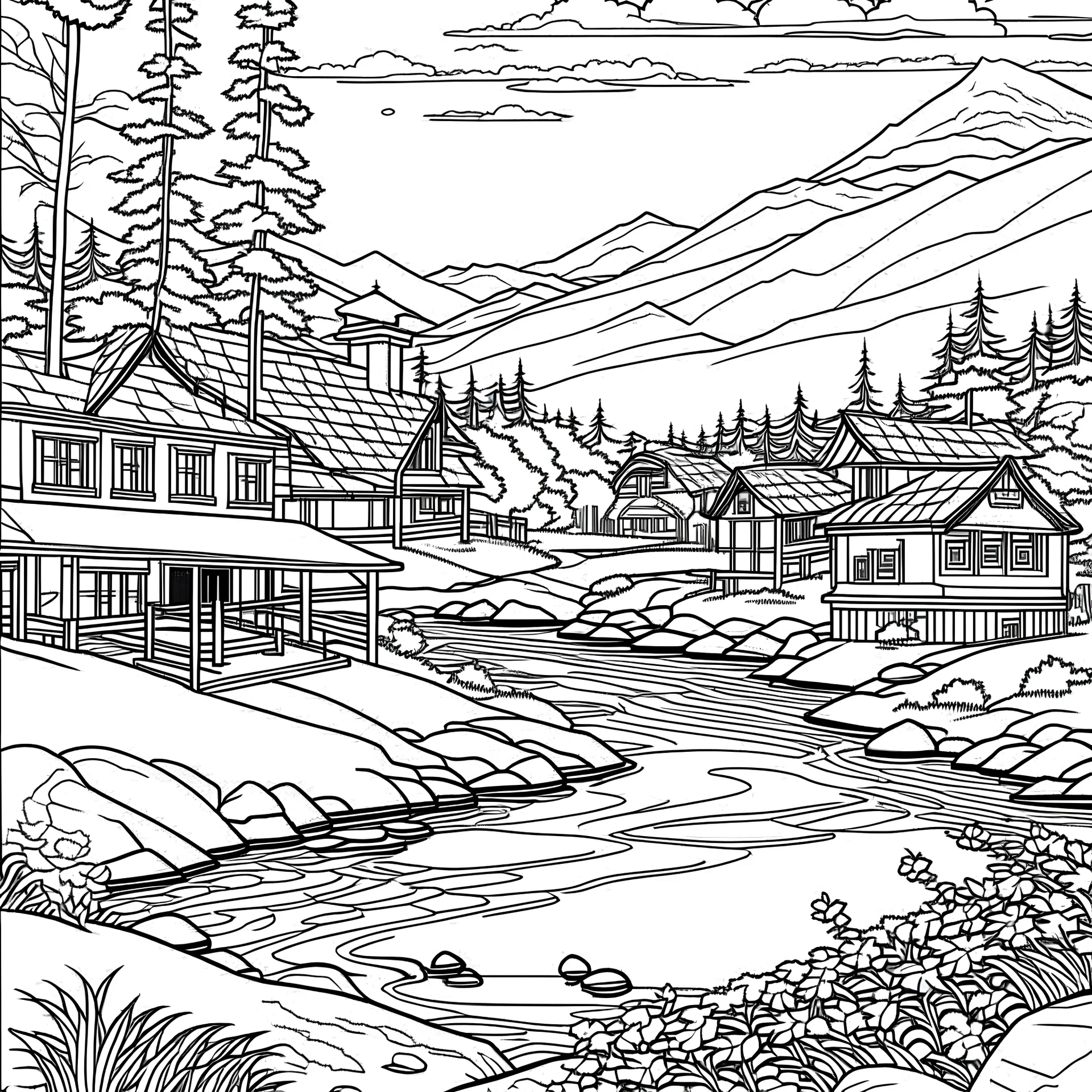 Relaxing Landscapes Coloring Book For Adults 1000