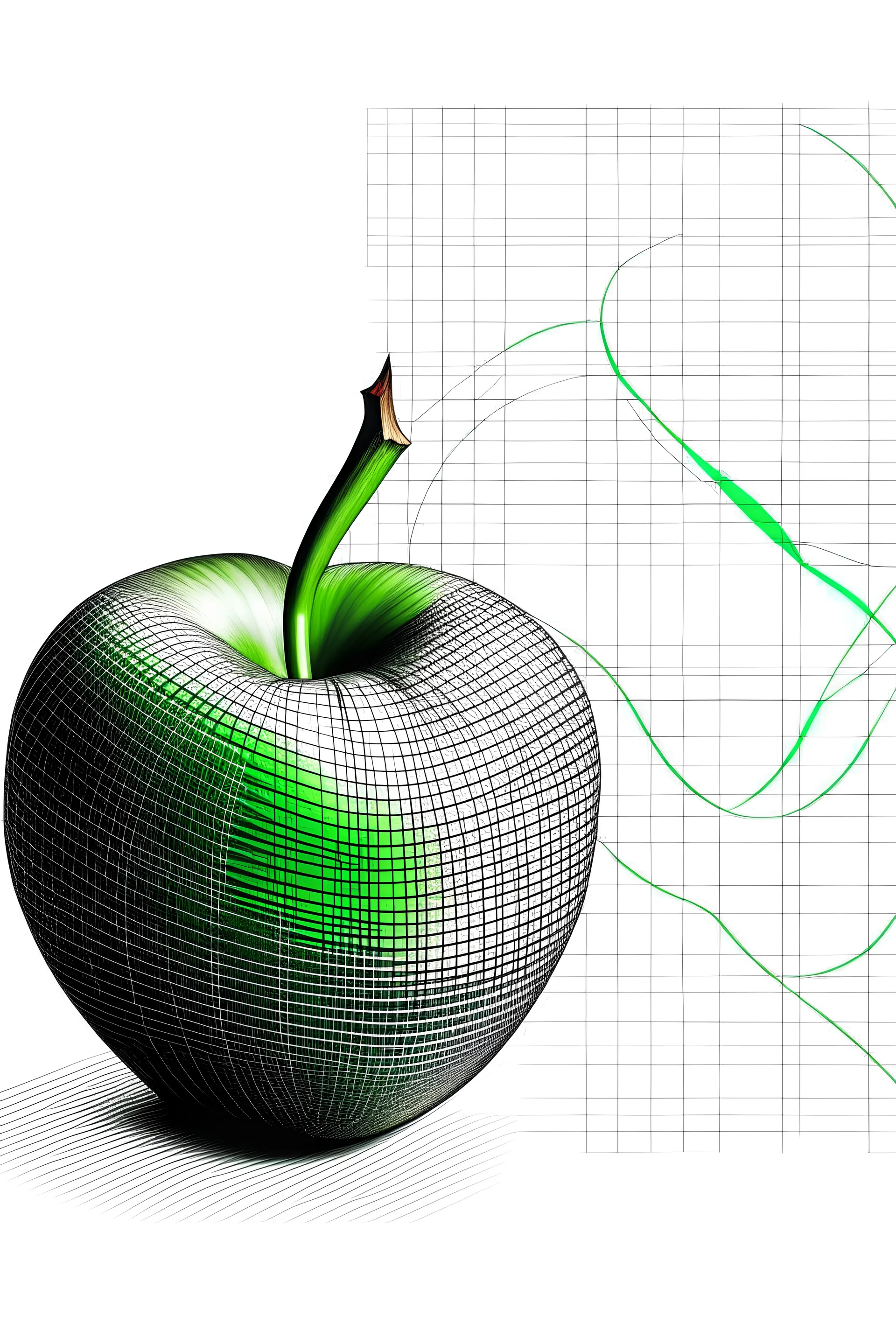 Figure 1 educational design with a drawing of one apple