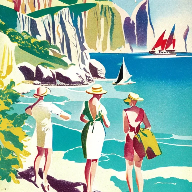 Ilustración de revista de turismo