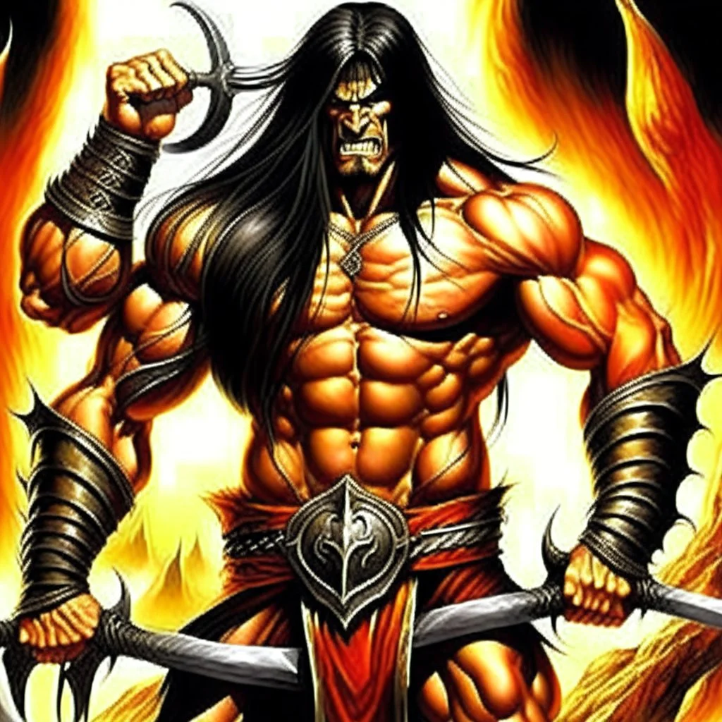 a strong men with sword ((manowar album)) no colors