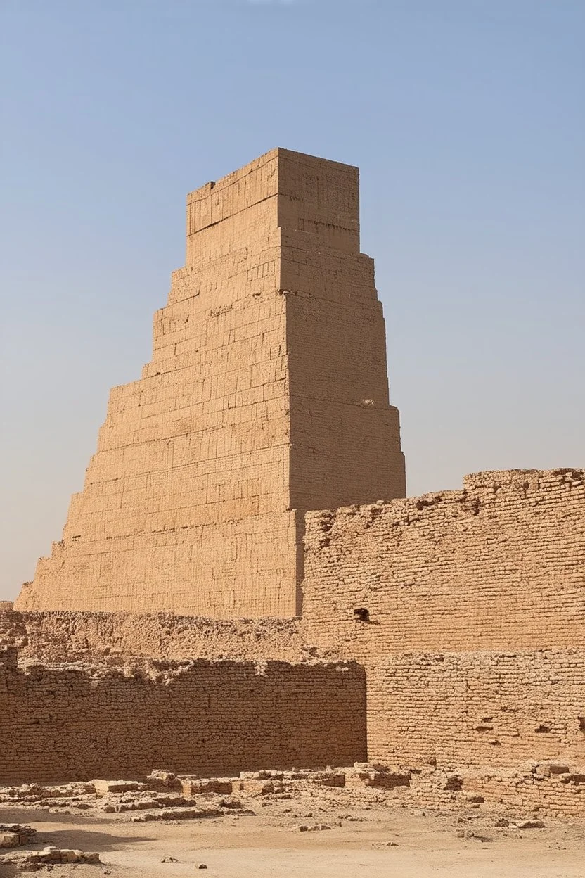 ancient marduk the ruler tower of babylon in its prime faded old photo