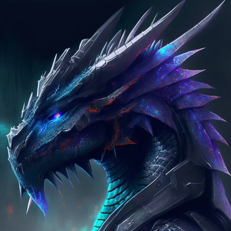 profile picture of a cyber-dragon