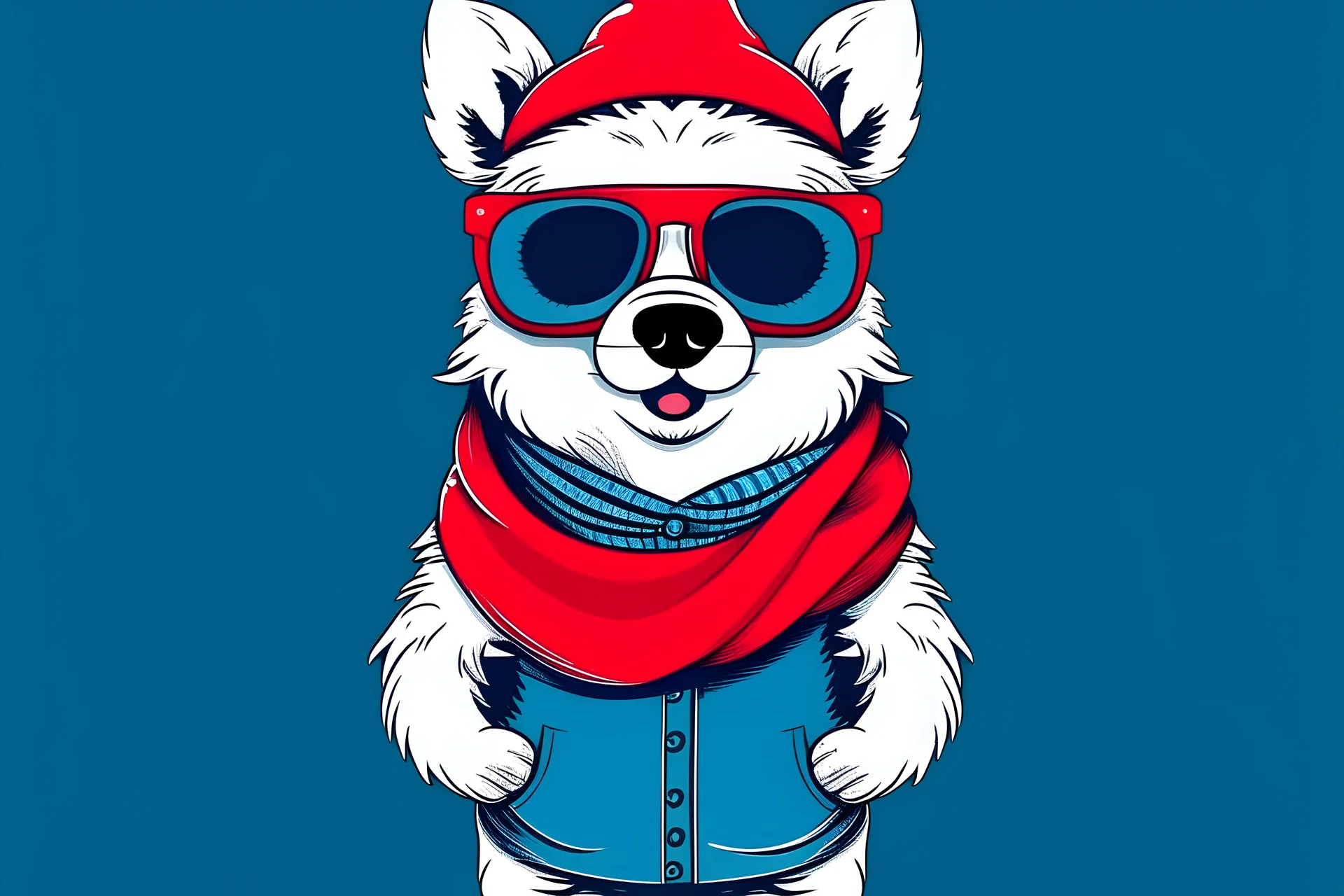 cool fun winter winter wear random design party animal theme simple 3 colours design