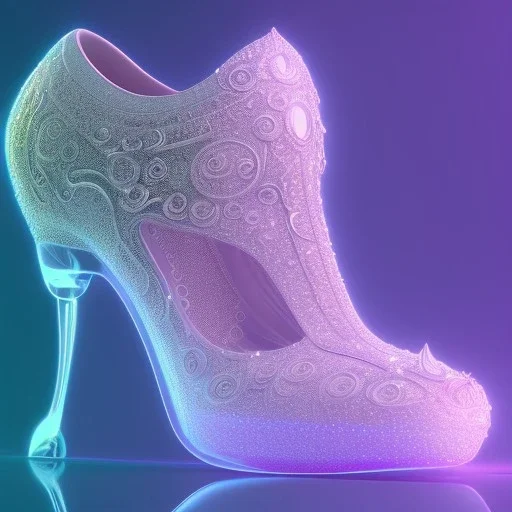 cinderellas glass shoe ,magical, snow, sharp, ornate, elegant, highly detailed, transparent, artstation, concept art, smooth, sharp focus, illustration, 8k,intricate