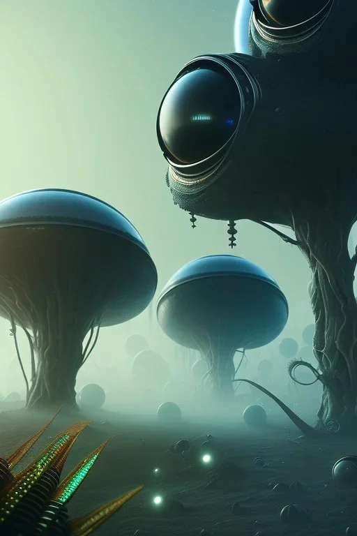 aliens worlds, clean art NFT, blender 3d