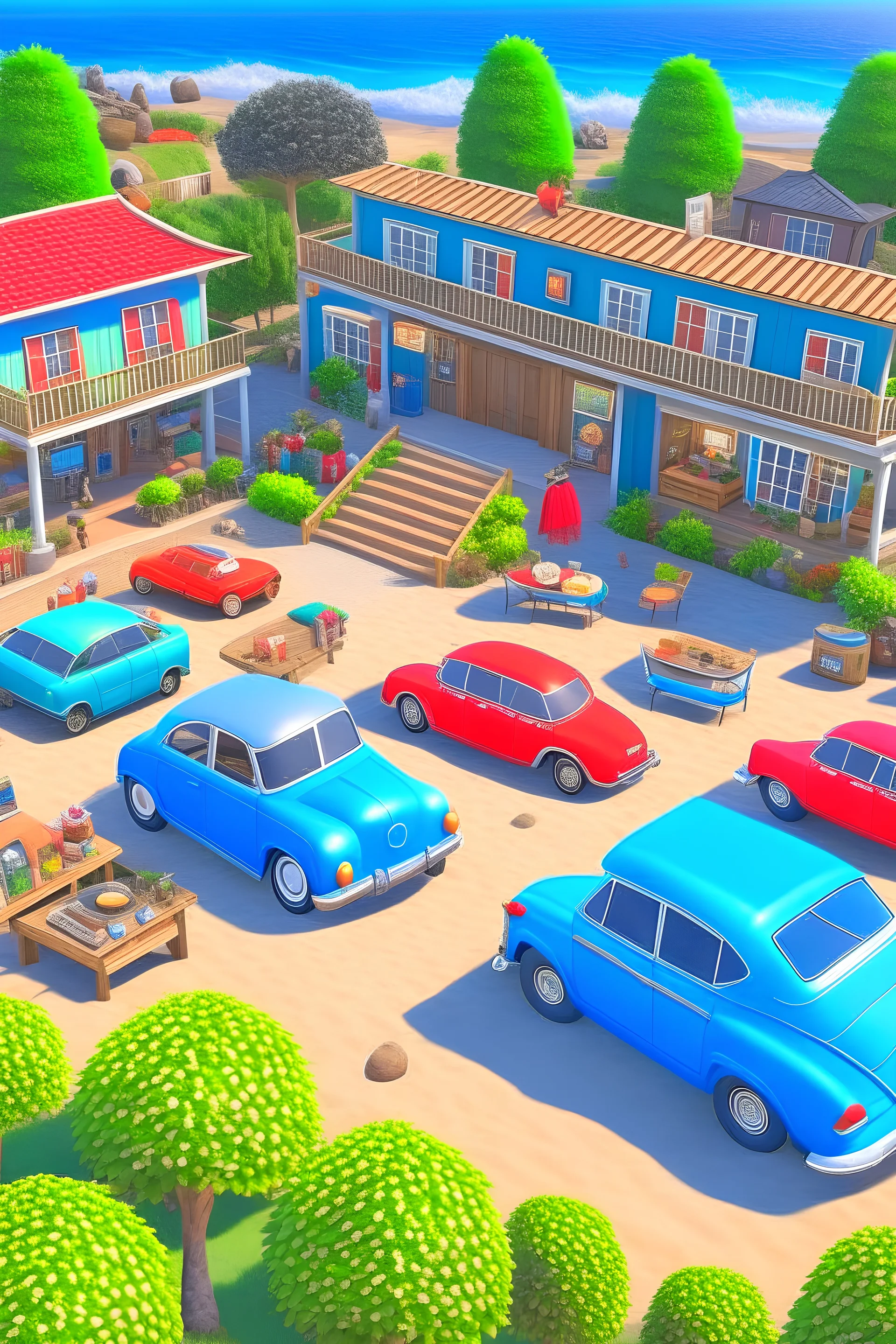 Gathering and acquaintance (admin) [Update 1] It has a lot of space for cars and racing + There is a nice place in the garden + There is a place to change clothes + There is a big and beautiful beach and you can play on it +