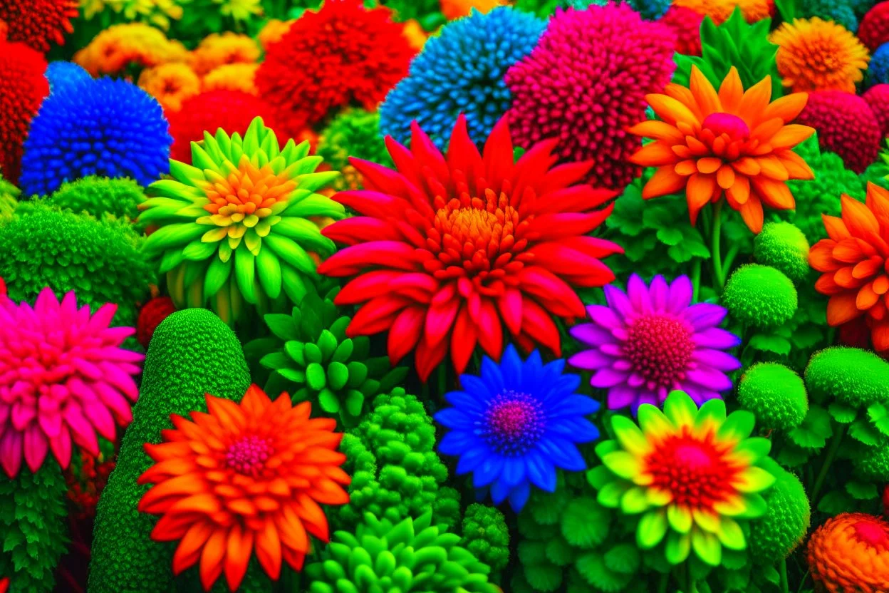 Colorful and beautiful plants .