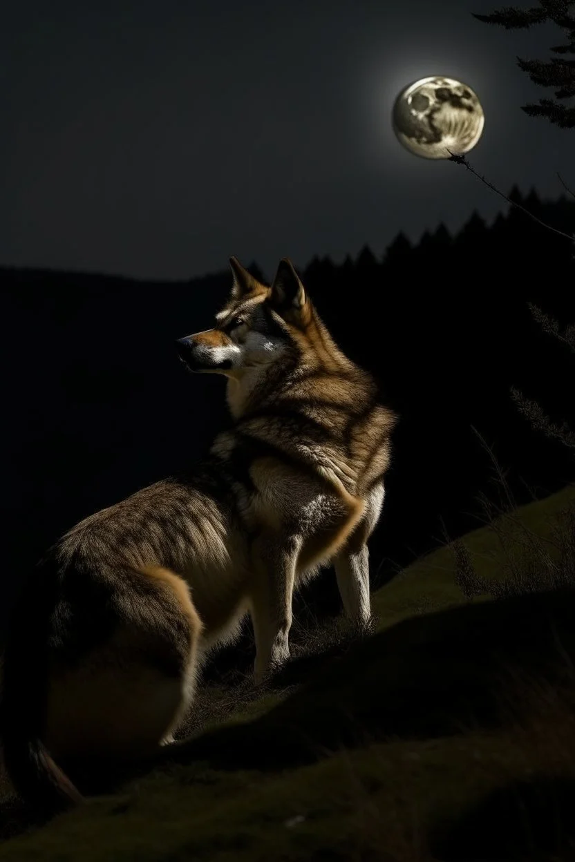 He always howls at night over a hill