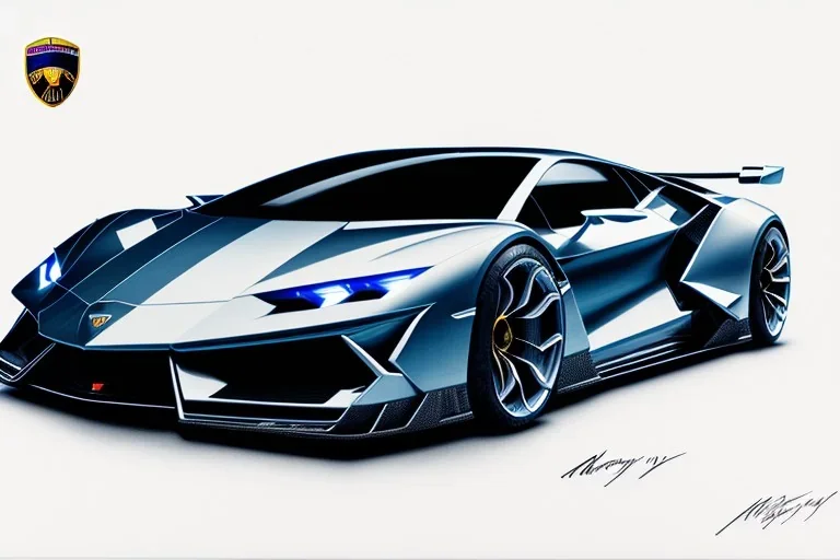 a true-to-life 2017 lamborghini terzo millennio concept, pen and color marker, centered, intricate, extreme detailed, photorealism, center view, random background, pivot on lamborghini, painting by cheryl kelley