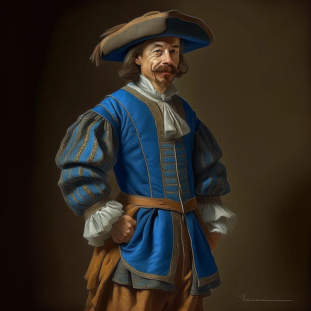 17th century man with nice clothes digital art