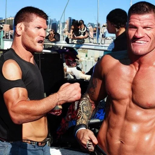 michael bisping playing pirate with vitor belfort