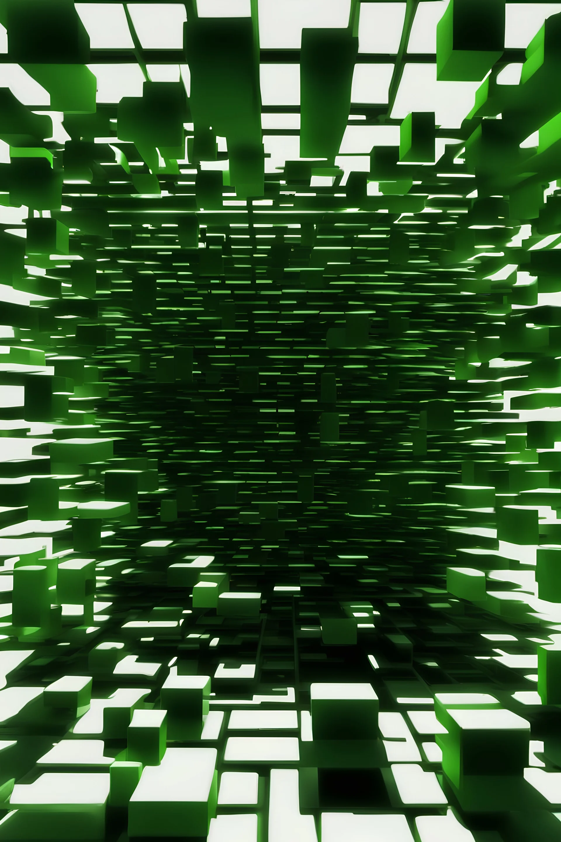 green matrix text shadow silhouette