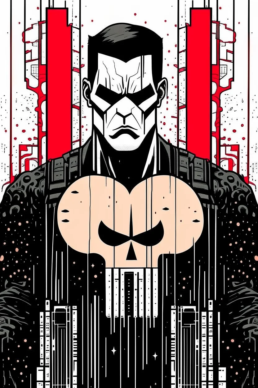 punisher sku;; war in heaven in the style of Hiroshi Nagai