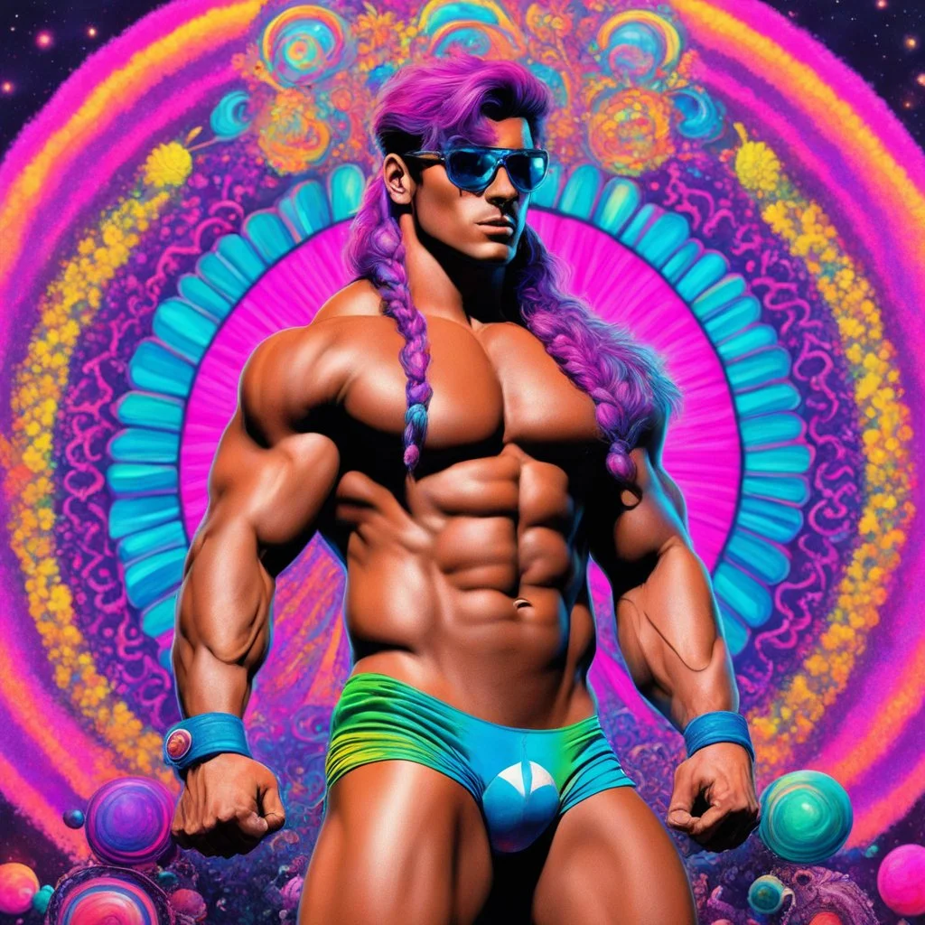 psychedelic steroids: simultaneously half hyper masculine and half hyper feminine, un boneur
