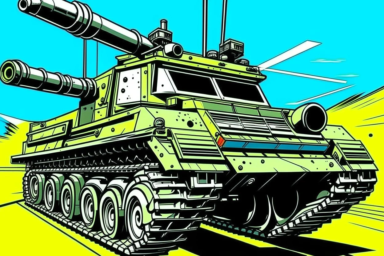 Pop art style combat vehiclde