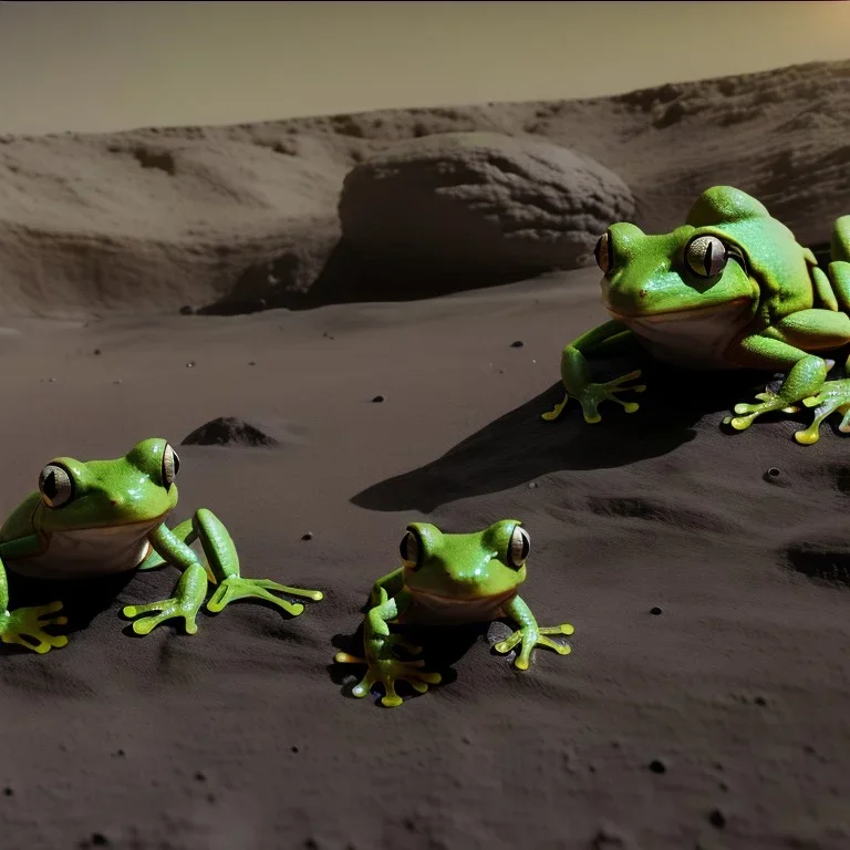 frogs on the moon