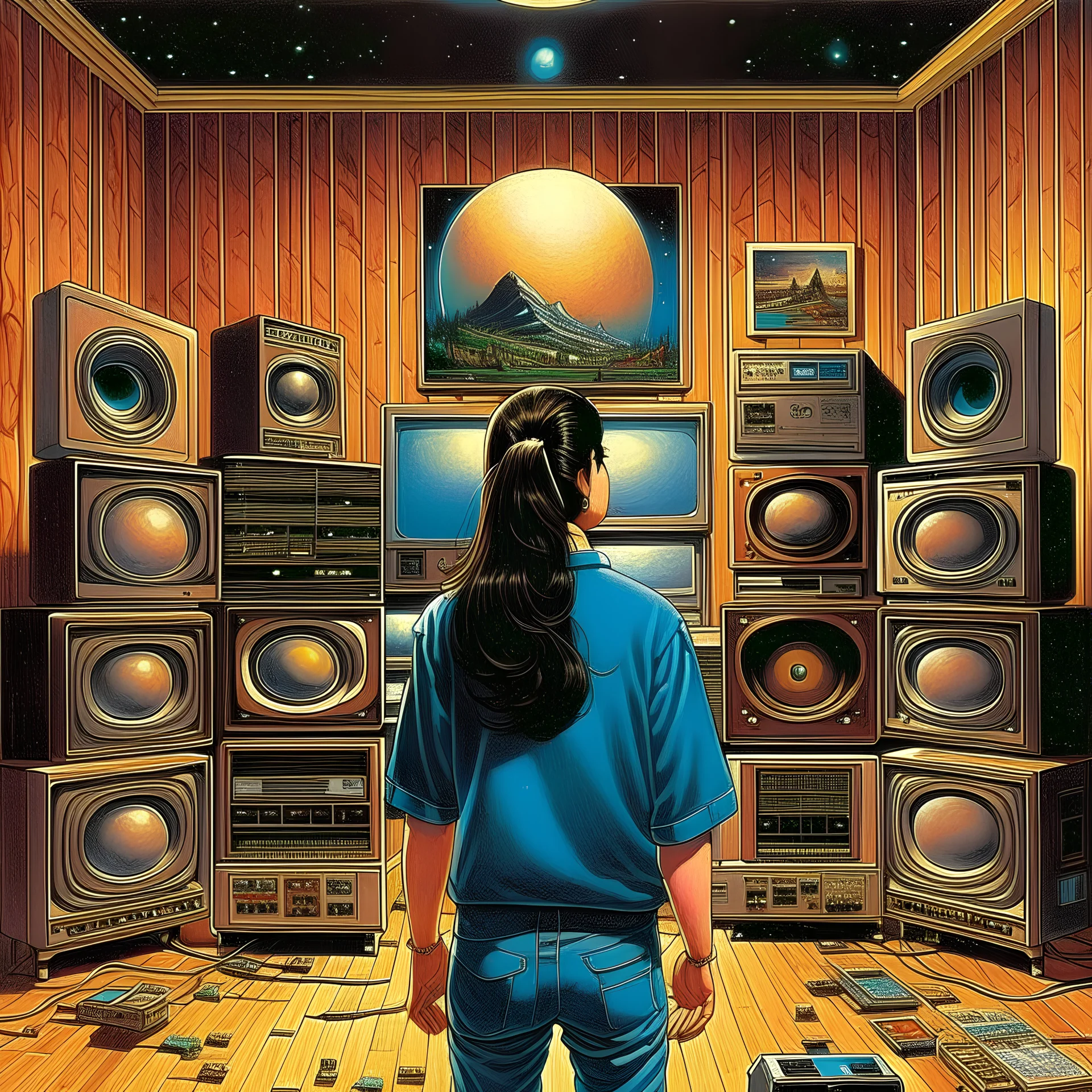 COVER ART, MUSIC, 90S, VINTAGE, NOSTALGIA, MUSIC, BACK, FACING AWAY, HUGE ROOM, FAR AWAY