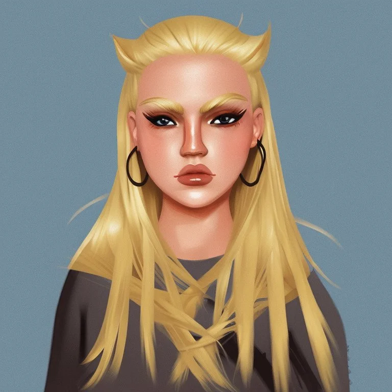 Portrait of sassy blonde warrior