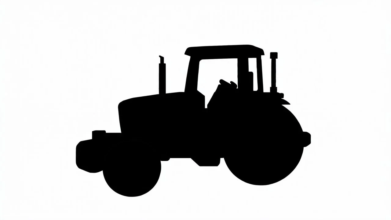 side profile of a modern tractor, smooth vector