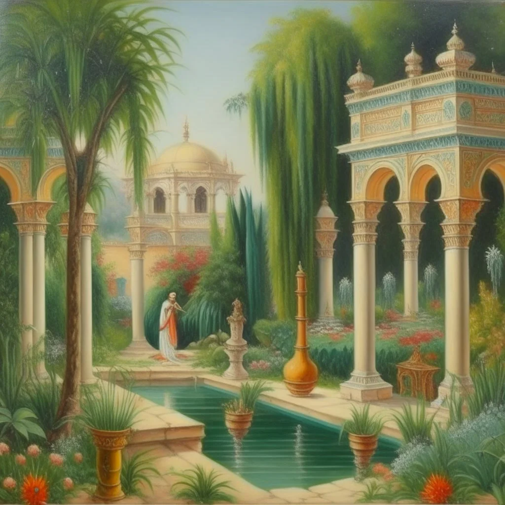 oriental arabic garden painting Neoclassicism