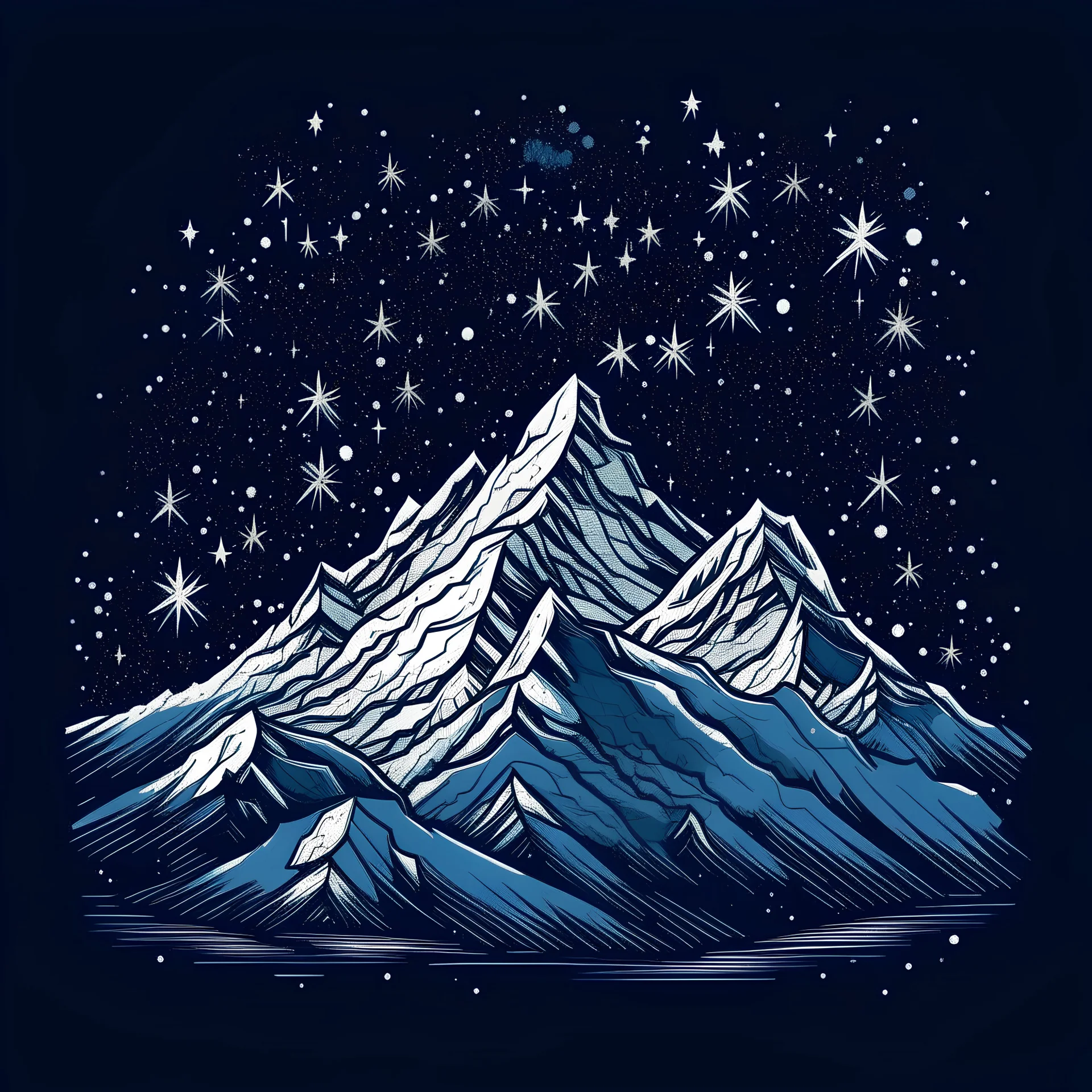 اروع جبل ثلج نجوم منسب لتيشيرت