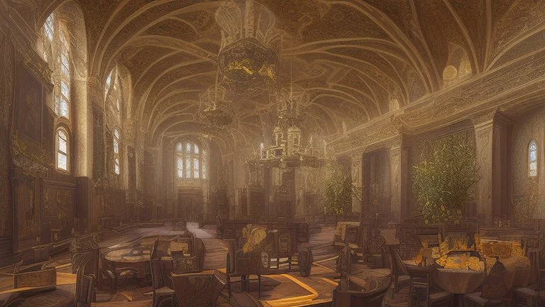 the great hall in the castle