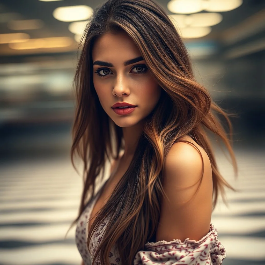 stunning photograph of a beautiful woman shot in HD, hyperrealistic, blurred motion background --ar 1:2 --personalize 2gwf1qc --stylize 750 --v 6. 1